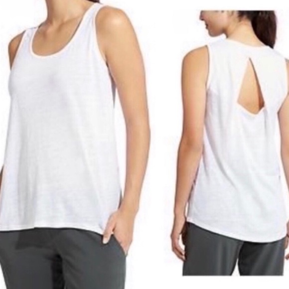 Athleta Tops - Athleta • 100% Linen Open Back Newport Tank.TU